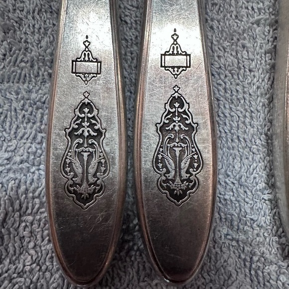 Vintage Oneida Community Plate BIRD OF PARADISE Knife Set - Picture 2 of 5